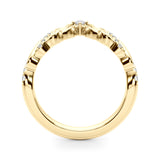 Refined Half Round Diamond Gold Craft Half Eternity Ring in Gold & Platinum
