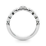 Refined Half Round Diamond Gold Craft Half Eternity Ring in Gold & Platinum