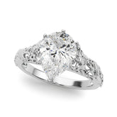 Splendid Center Round Diamond Engagement Ring — 9K/18K Gold & Platinum