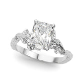 Resplendent Center Round Diamond Engagement Ring — 9K/18K Gold & Platinum