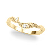 Accented Floral Half Eternity Ring in Gold & Platinum