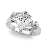 Cherished Center Round Diamond Engagement Ring — 9K/18K Gold & Platinum