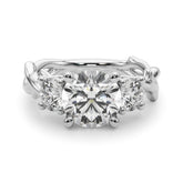 0.50-2.00ct Lab-Grown Round Cut Diamond Three Stone Engagement Ring Platinum