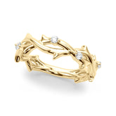 Half Round Diamond Gold Smooth Set Half Eternity Ring in Gold & Platinum