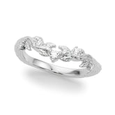Nature Inspired Half Eternity Ring in Gold & Platinum