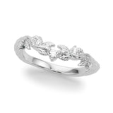 Nature Inspired Half Eternity Ring in Gold & Platinum