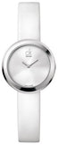 CK Calvin Klein Firm Stainless White Leather Strap Women Watch