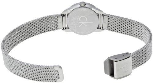 CK Minimal Black Dial 24mm Women's Wrist Watch Silver