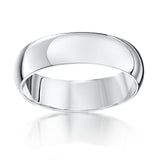 5mm D Shape Platinum Wedding Band – Classic Plain Ring