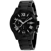 GUESS Men's Classic Watch W0668G5 – Black Dial, Stainless Steel