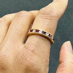 ruby diamond band
