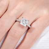 lab diamond princess solitaire ring