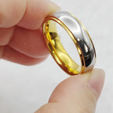 Luxurious Two Tone Designer Golden Wedding Ring in Platinum & 18K Yellow Gold | Unisex