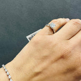 IGI Lab Grown Diamond Channel Set Solitaire Engagement Ring in Platinum | Side Stone Ring