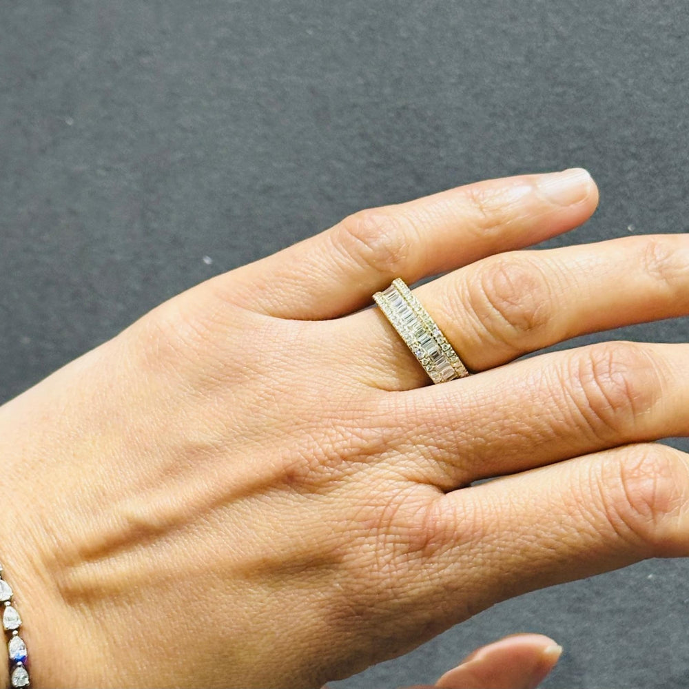 lab diamond wedding band