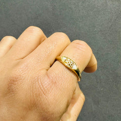 engraved number ring spiritual gold ring
