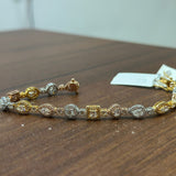 Bracelet en or massif 14 carats serti de diamants naturels de forme fantaisie (6,00 carats) | Bijoux de luxe