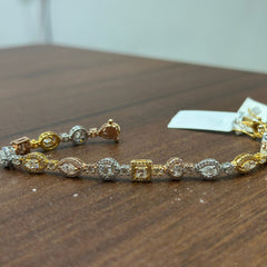 Fancy Shapes 6.00 Carat Natural Diamonds Bracelet in 14K Solid Gold | Luxurious Jewellery
