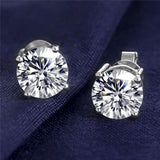 950 Platinum IGI Certified 2.00 Ct D/VS1 Lab grown Round Diamond Stud Earrings