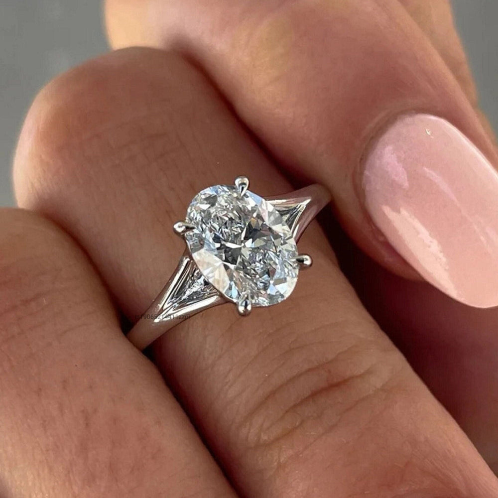 oval lab grown diamond ring 1.50ct diamond ring