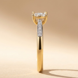 Lab Diamond Engagement Ring with Shoulders 0.25ct in 18K Gold Vermeil