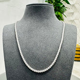 Diamond Tennis Necklace, 18K White Gold Diamond Necklace