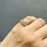 zig zag diamond ring