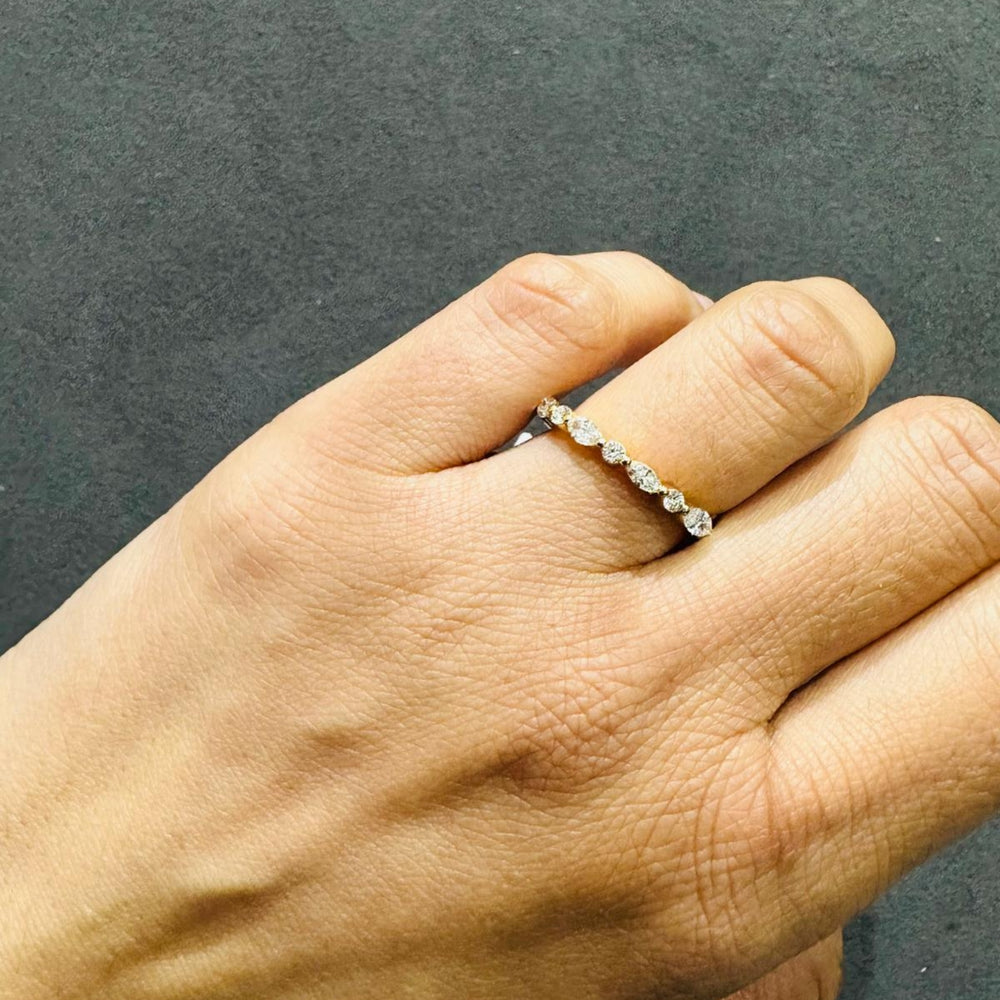 lab grown marquise diamond band