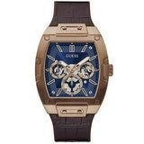 Guess Men’s Multi-Function Watch – Blue Dial, Rose Gold-Tone Case