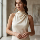 Heart Diamond Necklace in Gold | Classic Heart Diamond Pendant Without Chain
