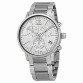 Calvin Klein Post-Minimal Chronograph Silver Dial Mens Watch