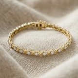 Diamond Kisses Bracelet 0.05ct Set in 18K Gold Vermeil | FineDiam