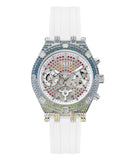 Guess Women's Multifunction White Stainless Steel Watch 38mm