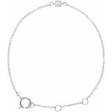Pearl Imitation White Seed Pearl Youth Birthstone Bracelet In Gold & Platinum