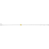 Round Imitation Citrine Youth Birthstone Bracelet In Gold & Platinum