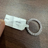 Bague de fiançailles en or blanc 18 carats avec diamant naturel taille princesse de 2,00 carats serti griffes