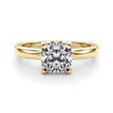 IGI Lab-Grown Cushion Diamond 4 Prong Solitaire Engagement Ring, D Color VVS Clarity