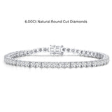 Bracelet de tennis serti de diamants illusion cultivés en laboratoire et monté sur argent sterling 925
