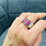 diamond ruby sapphire ring