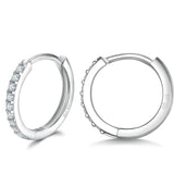 Boucles d'oreilles puces en or avec diamants de laboratoire de 0,09 ct
