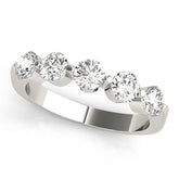 0.50-1.50ct Lab-Grown Round Diamond 5-Stone Shared Prong Diamond Ring, DE Color VVS Clarity