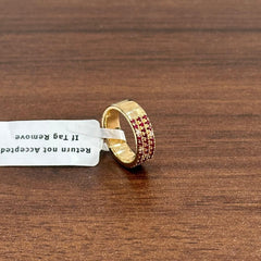 3 row pave set diamond band