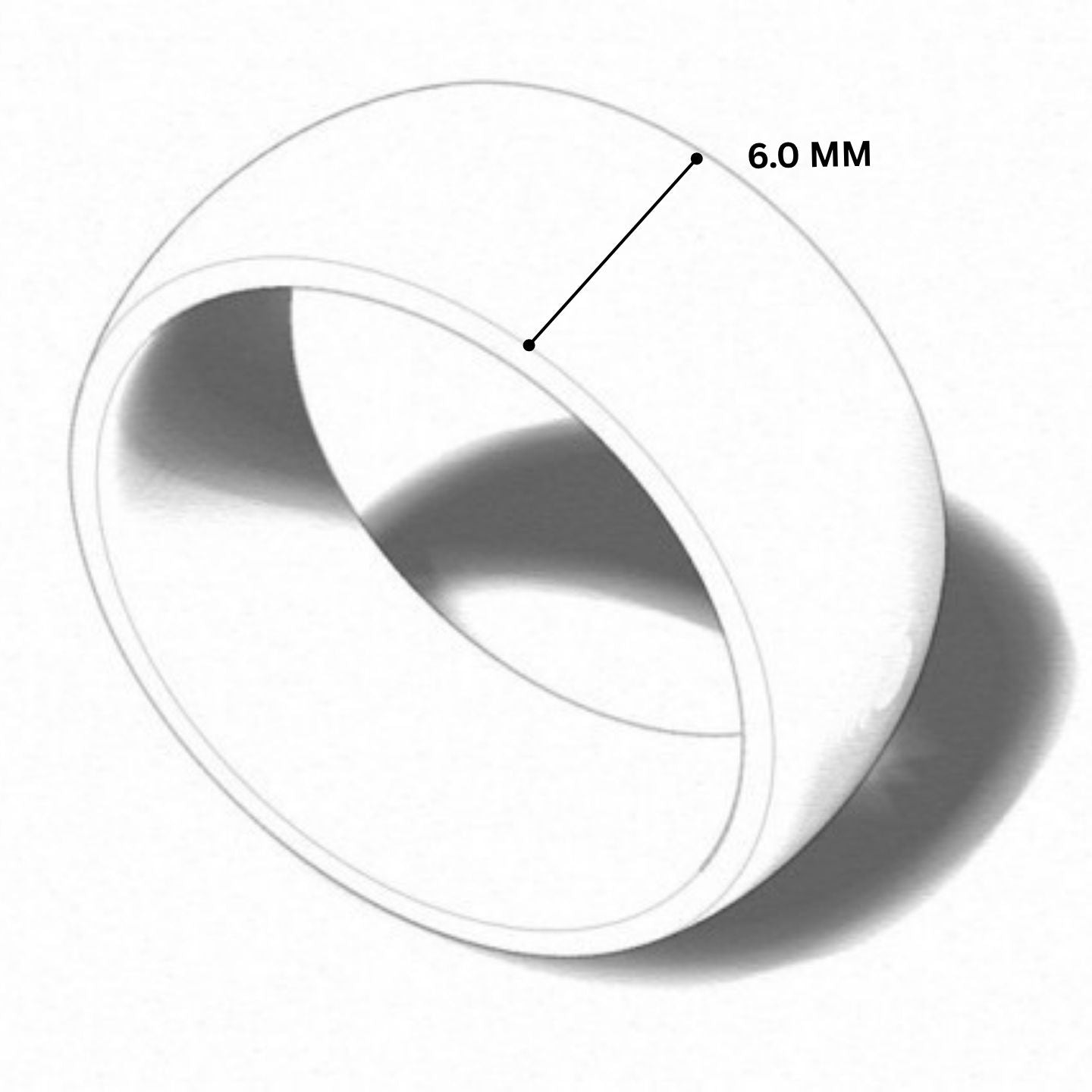 D" Shape Plain Wedding Band for Women | UK Made Gold & Platinum Ring