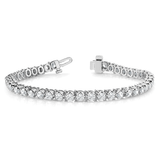 Natural Diamond Tennis Bracelet in Gold & Platinum - 5.00Ct Round Diamonds