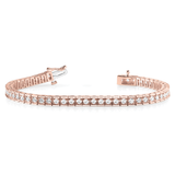 Round Cut Diamond Tennis Bracelet in Lab Grown or Natural Diamonds
