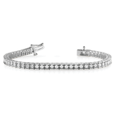 Round Cut Diamond Tennis Bracelet in Lab Grown or Natural Diamonds