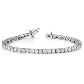Round Cut 2.50Ct to 8.00Ct Lab Grown Diamond Tennis Bracelet in Gold and Platinum