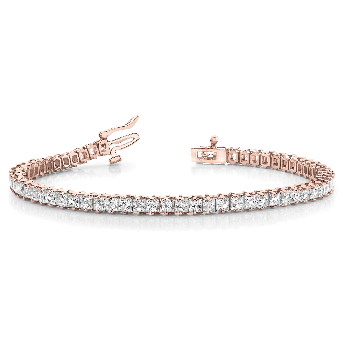 Princess Diamond Tennis Bracelet in 9K/18K Gold & Platinum Hallmarked