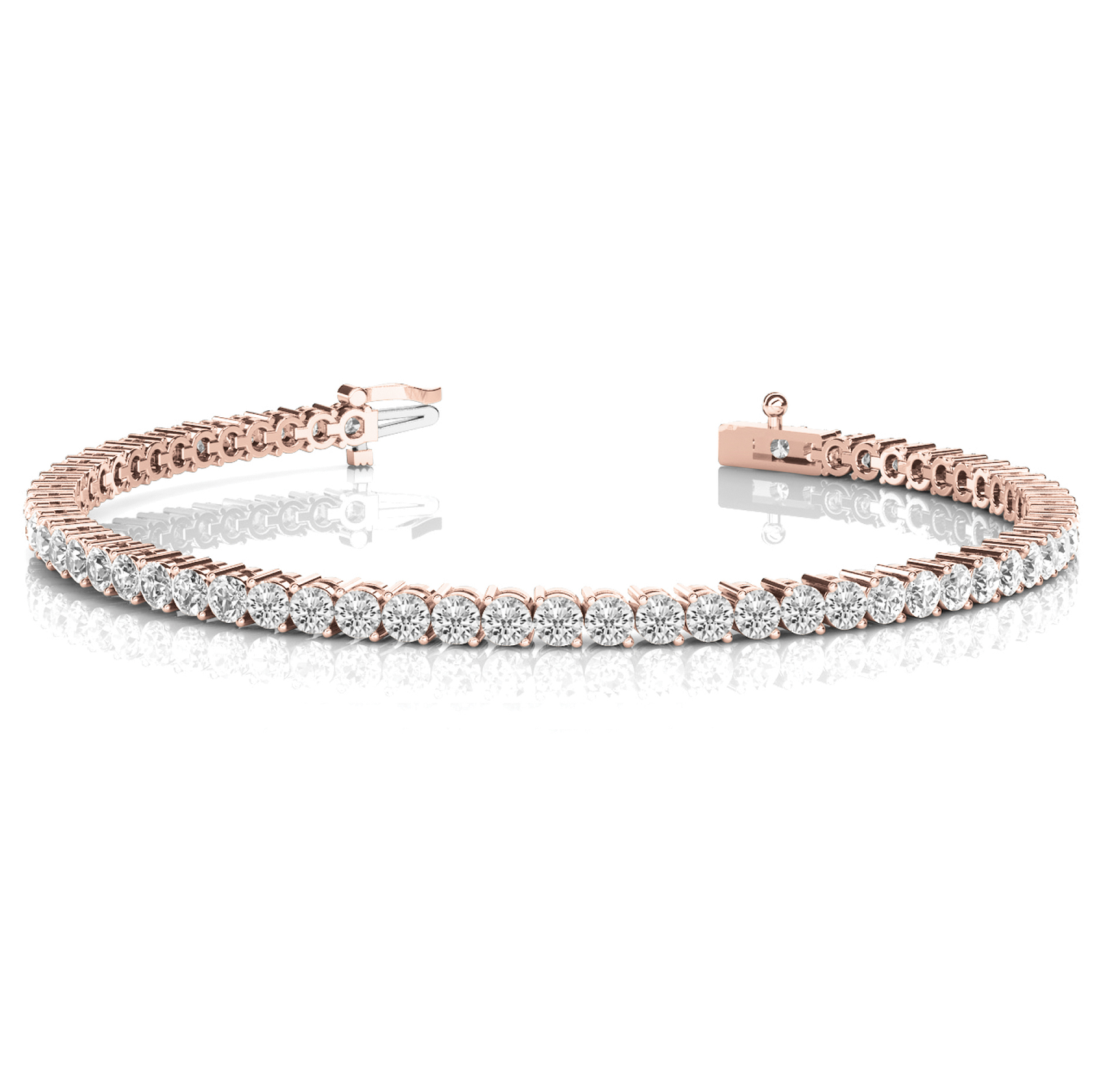 Premium Tennis Bracelet in Round Cut Lab Grown Diamond 9K Solid Gold