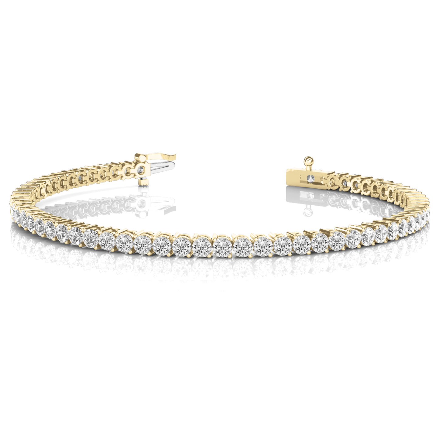 Premium Tennis Bracelet in Round Cut Lab Grown Diamond 9K Solid Gold